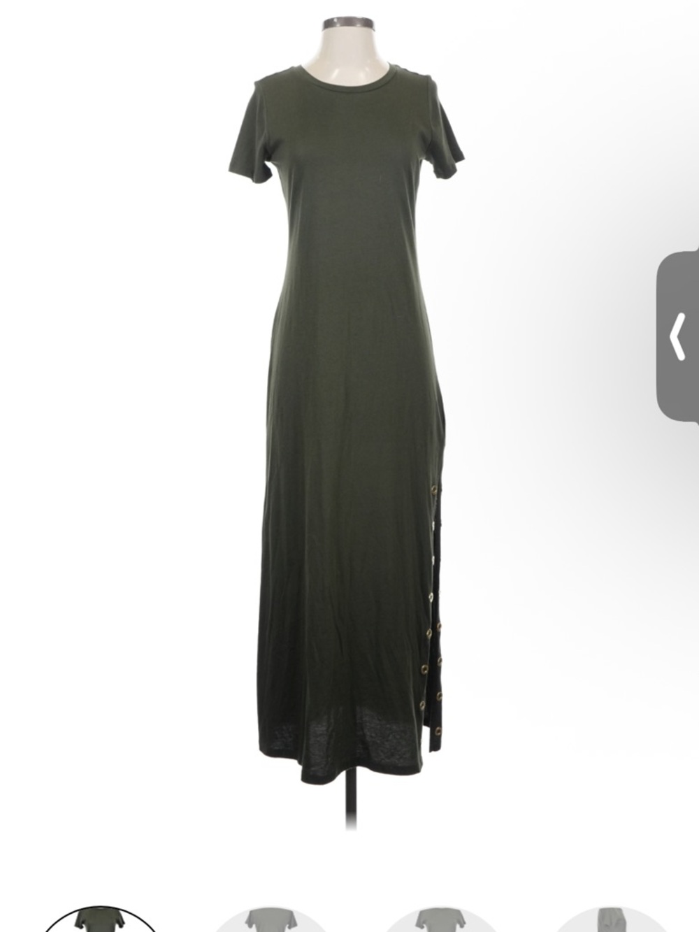 Michael Kors Cotton Blend Short Sleeve Midi Dress